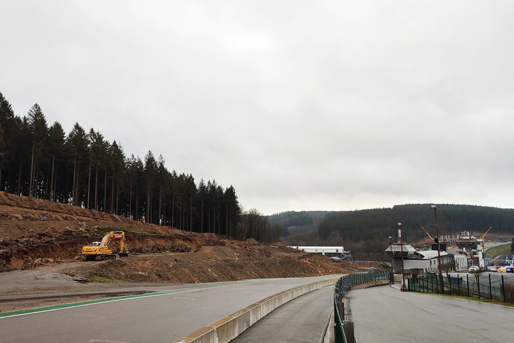 Bauarbeiten an der Rennstrecke von Spa-Francorchamps - Dezember 2021 (Bild: Katrin Margraff/BRF)