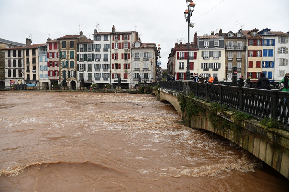 Überschwemmungen in Bayonne (Bild: Gaizka Iroz/AFP)