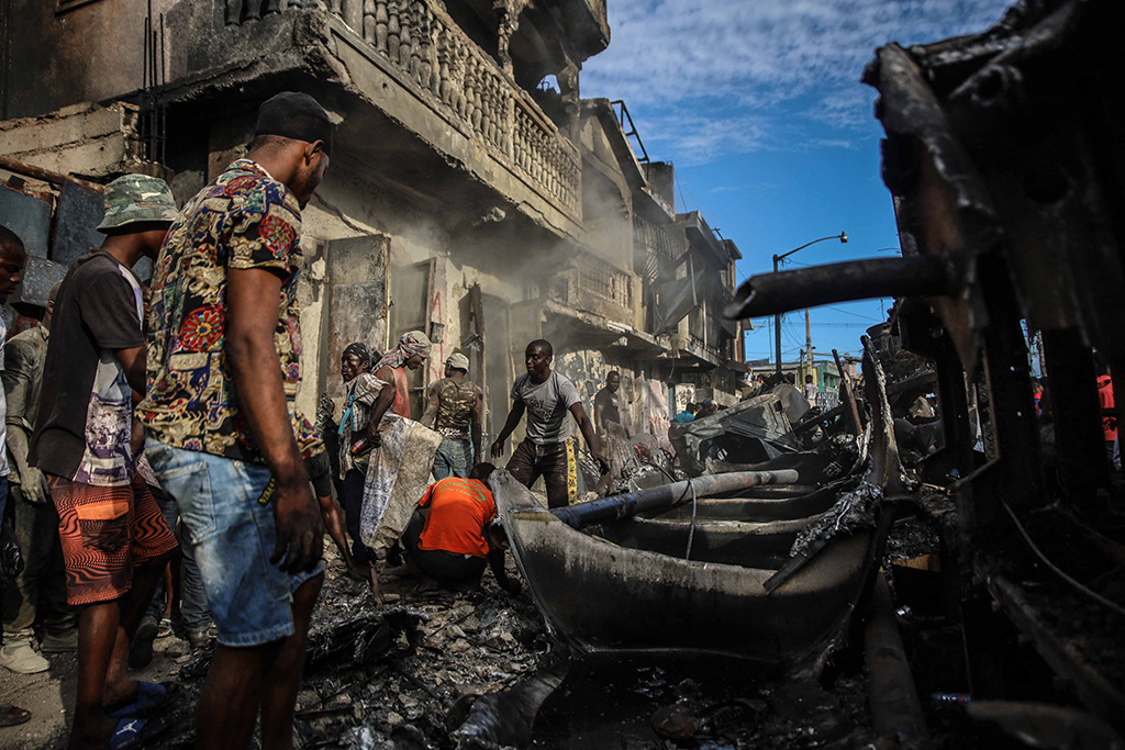 Explosion von Tanklaster in Haiti (Bild: Richard Pierrin/AFP)