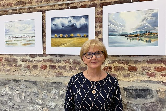 Aquarelle von Iris Kan: Neue Ausstellung im Haus Zahlepohl (Bild: Michaela Brück/BRF )