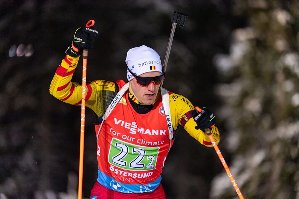 Thierry Langer bei der Staffel in Östersund am Samstag (Bild: Kevin Voigt)