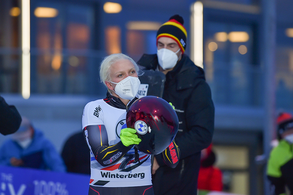 Kim Meylemans beim Weltcup in Winterberg