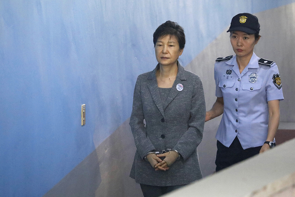 Südkoreas Ex-Präsidentin Geun-hye Park im Jahr 2017 (Archivbild: Kim Hong-Ji/Pool/AFP)