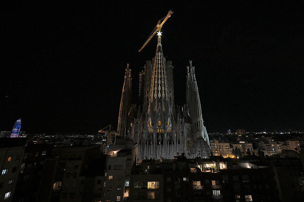 Leuchtstern auf der Sagrada Familia