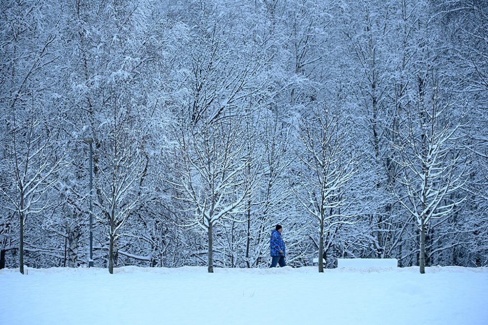 Schnee in Moskau