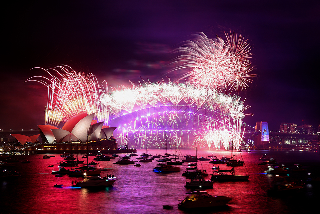 Silvester-Feuerwerk in Sydney (Bild: David Gray/AFP)