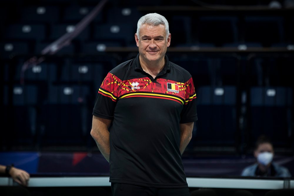 Gert Vande Broek, hier beim Achtelfinalspiel zwischen Belgien und Italien bei der Volleyball-EM 2021 (Bild: Nikola Krstic/Belga)