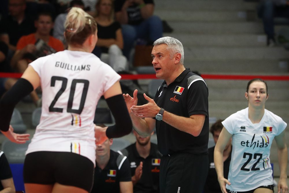 Volleyball-Nationaltrainer Gert Vande Broek, hier bei einem Spiel gegen Russland im Jahr 2019 (Bild: Virginie Lefour/Belga)