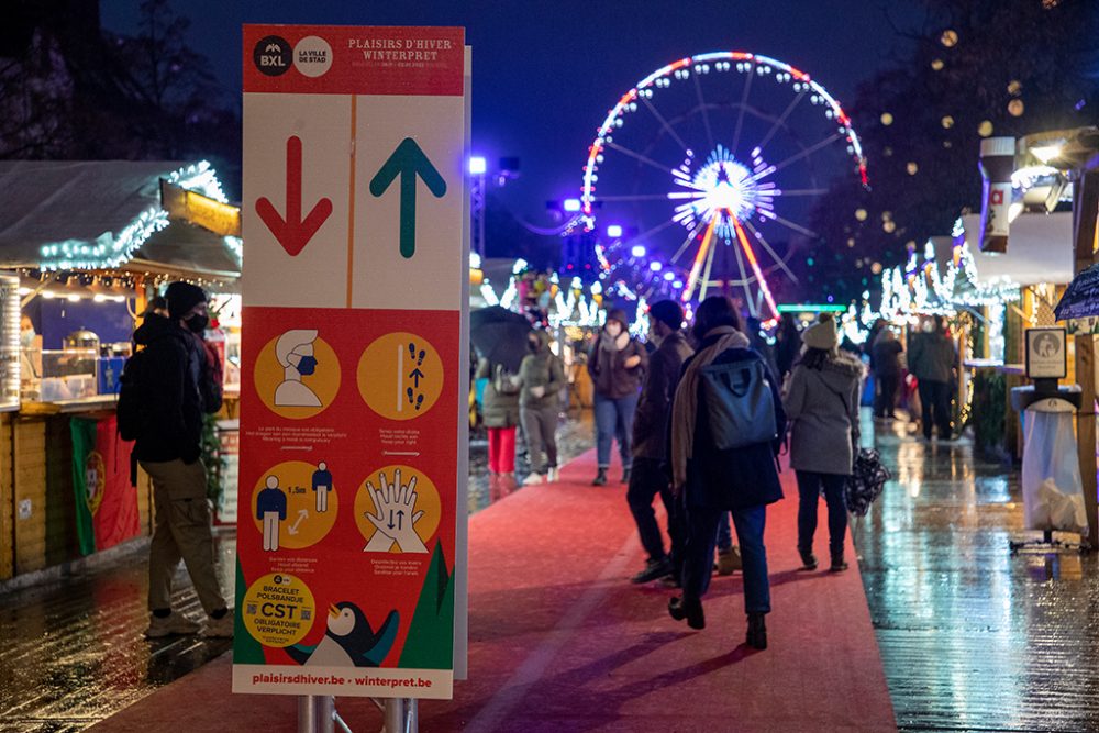 Weihnachtsmarkt in Brüssel (Bild: Nicolas Maeterlinck/Belga)