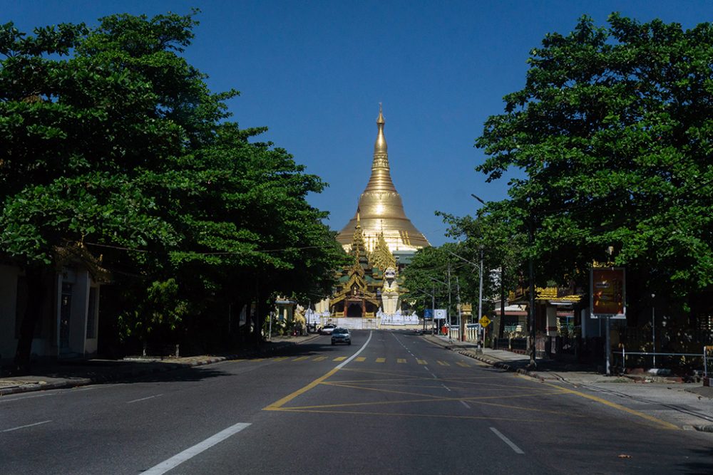 "Stiller Streik" in Yangon, Myanmar