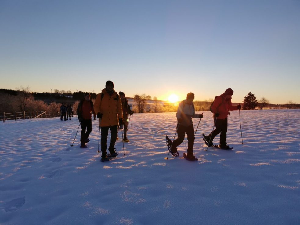 Sämtliche Formen der Fortbewegung zu Fuß waren vertreten - gemütliches Spazieren, Wandern, Laufen und sogar Schneeschuhwandern! (Bild: privat)