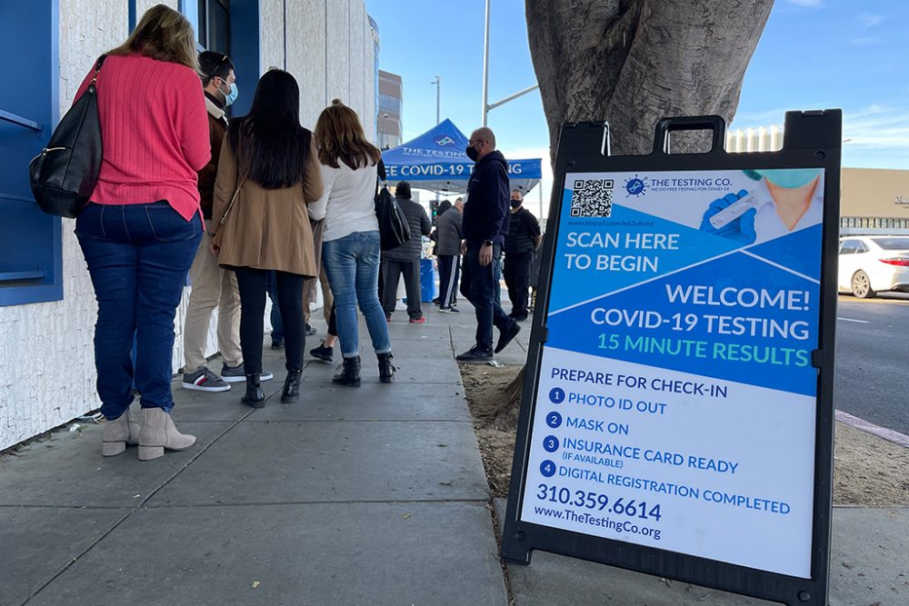 Corona-Testzentrum in Los Angeles (Bild: Valerie Macon/AFP)