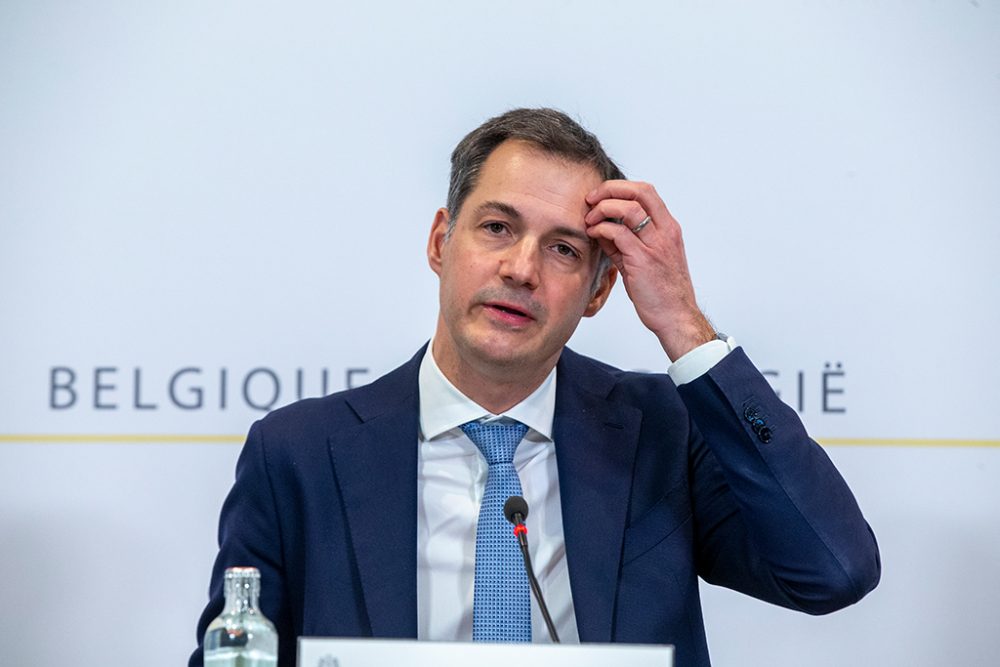 Premier De Croo bei der Pressekonferenz im Anschluss an den Konzertierungsausschuss vom 6. Januar (Bild: Nicolas Maeterlinck/Belga)