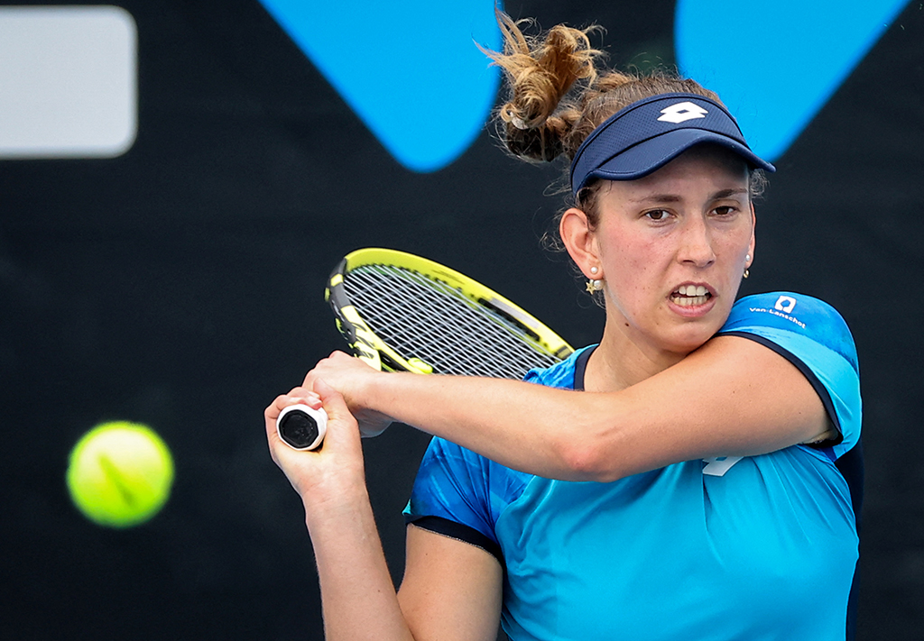 Elise Mertens beim Tennisturnier von Sydney (Bild: David Gray/AFP)