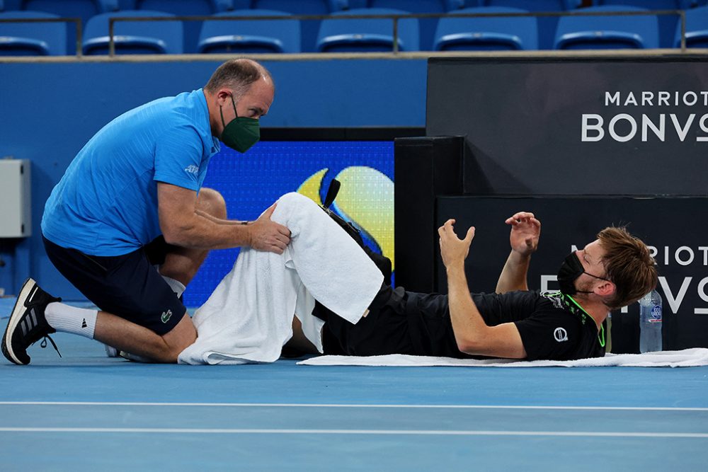 David Goffin wird behandelt (Bild: David Gray/AFP)