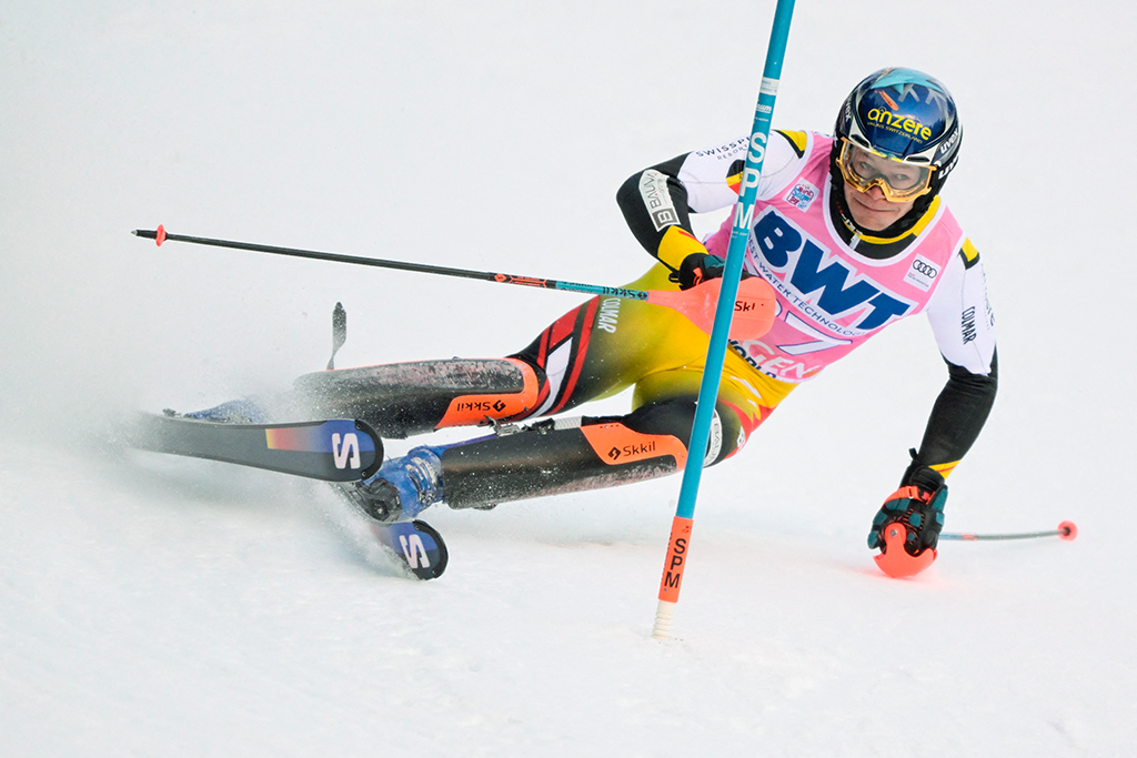 Armand Marchant beim Weltcup-Slalom von Wengen (Bild: Fabrice coffini/AFP)