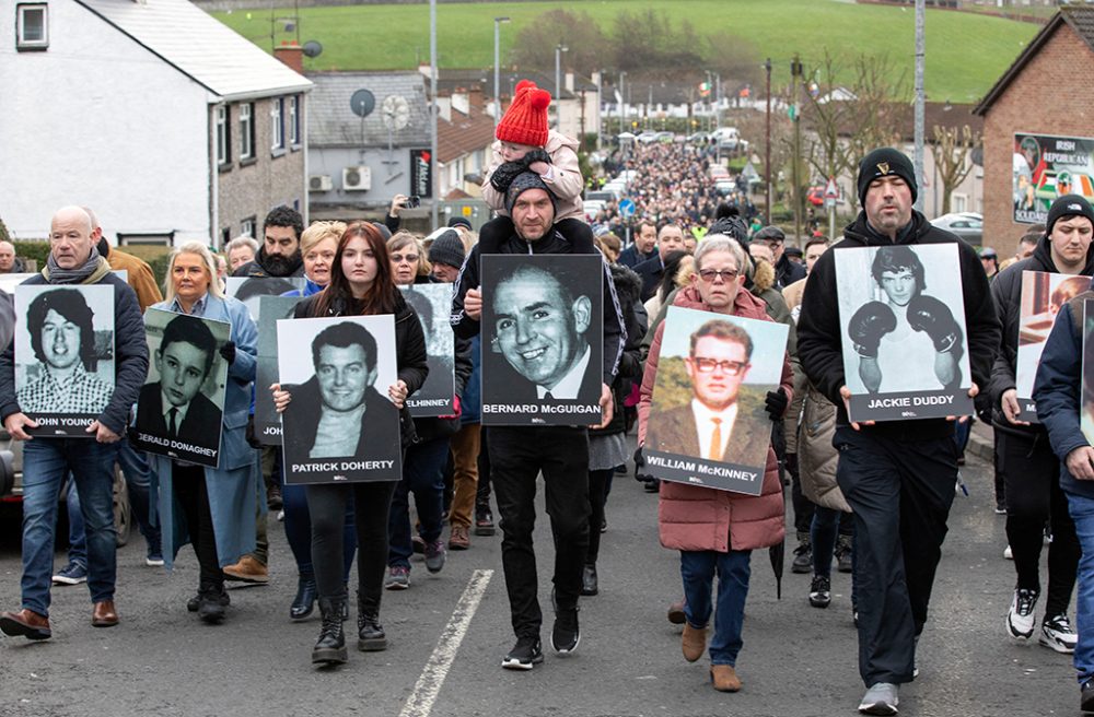 Gedenkmarsch zur Erinnerung an "Blutsonntag" 1972 in Nordirland (Bild: Paul Faith/AFP)