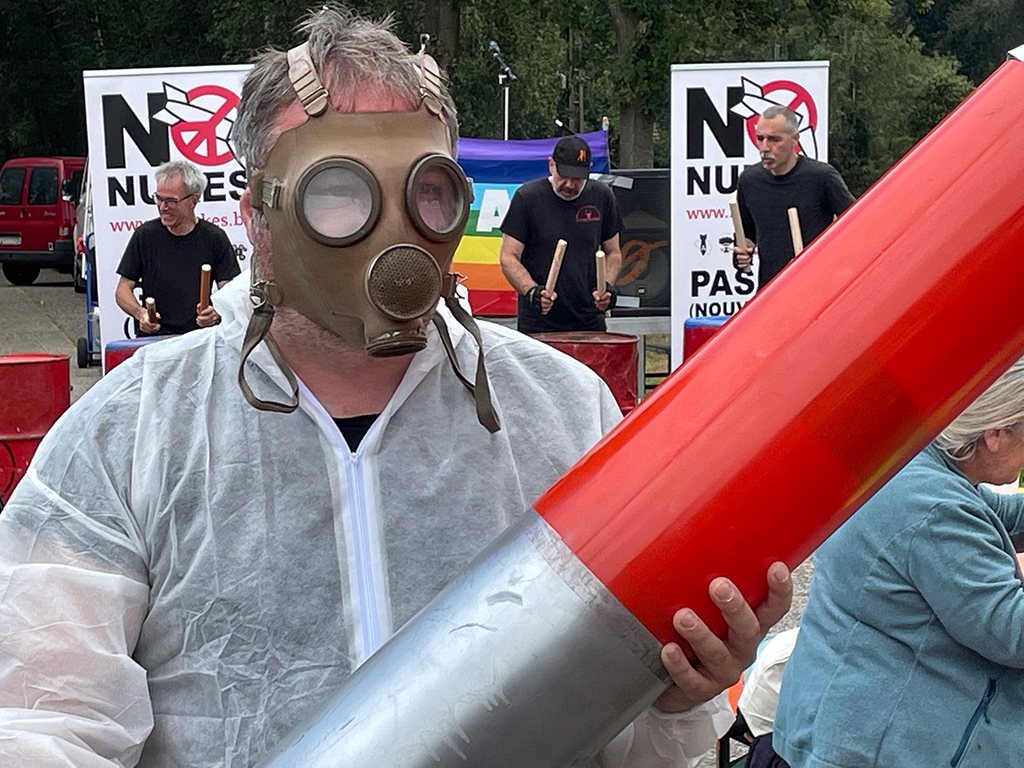 Protest gegen Atomwaffen in Kleine Brogel im September 2021 (Bild: Marc Dirix/Belga)