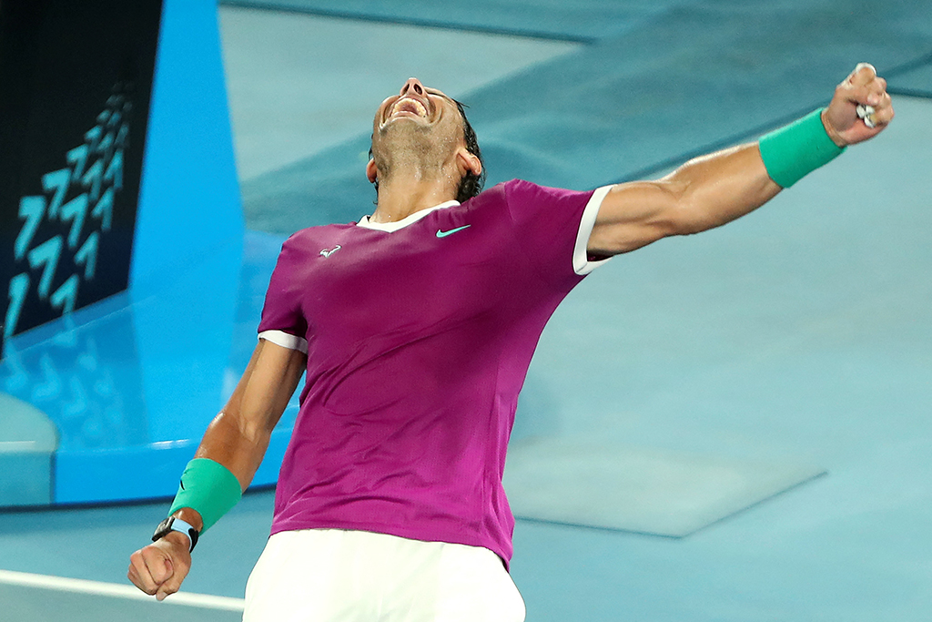 Freut sich über den Einzug ins Finale der Australian Open: Der Spanier Rafael Nadal (Bild: Brandon Malone/AFP)