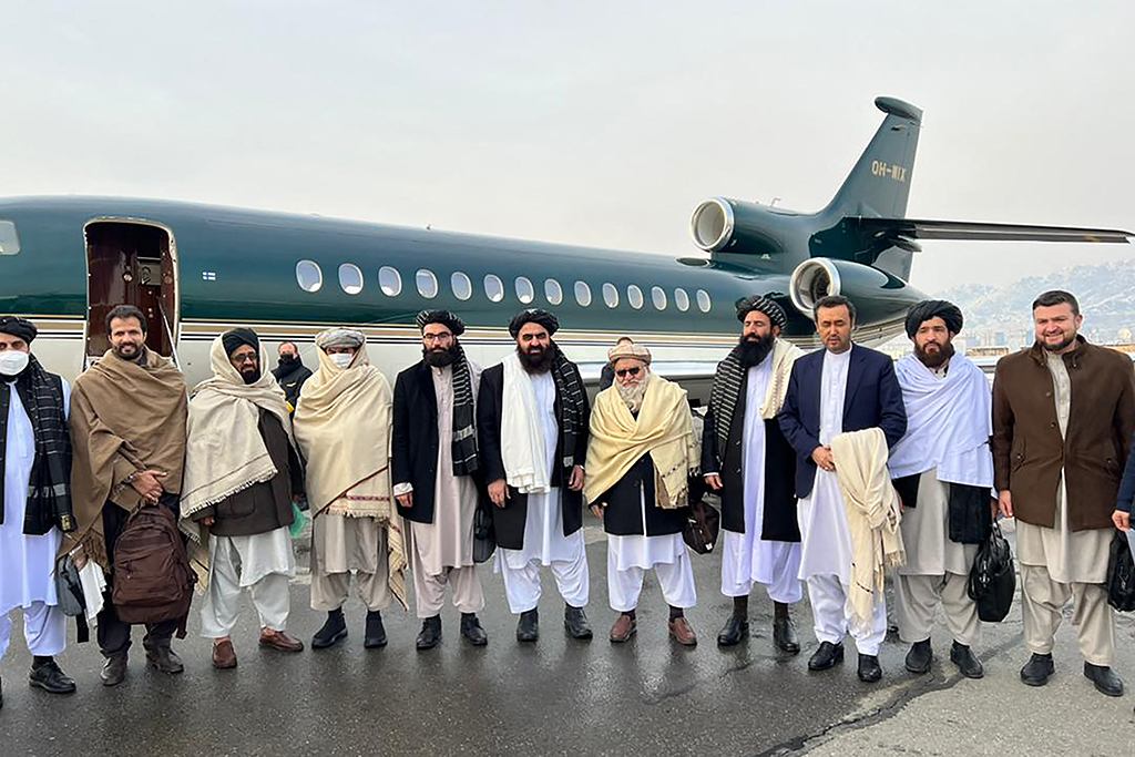 Die Delegation der Taliban vor dem Abflug nach Oslo (Bild: AFP Photo/Afghan Taliban)