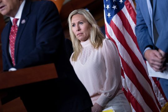 Marjorie Taylor Greene (Archivbild: Brendan Smialowski/AFP)