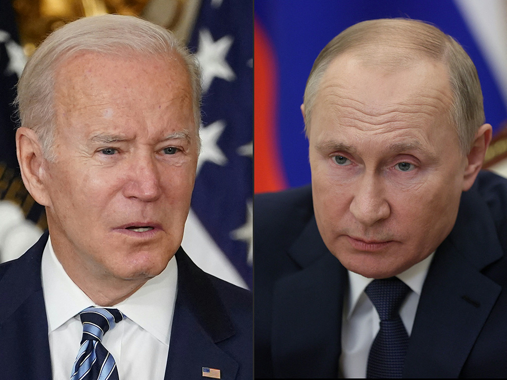 US-Präsident Biden und Russlands Präsident Putin (Bilder: Mandel Ngan/Mikhail Metzel/AFP/Sputnik)