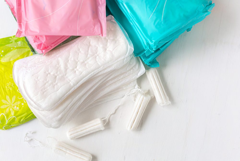 Tampons und Binden - Damienhygieneprodukte