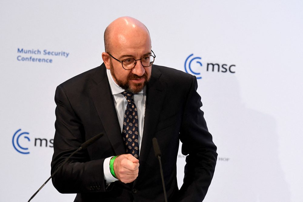 EU-Ratspräsident Charles Michel bei der Münchner Sicherheitskonferenz (Bild: Thomas Kienzle/AFP)