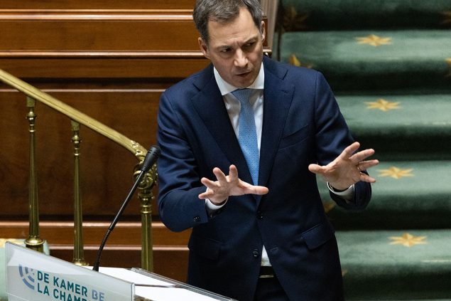 Premierminister Alexander De Croo in der Kammer (Archivbild: Benoit Doppagne/Belga)