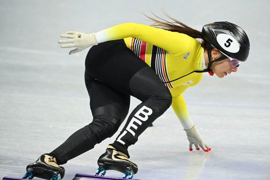 Hanne Desmet am Mittwoch in Peking (Bild: Sebastien Bozon/AFP)