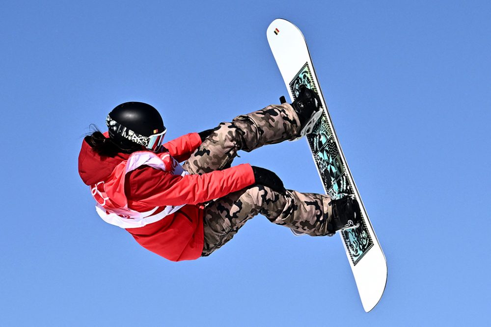 Evy Poppe während der Slopestyle-Qualifikation (Bild: Marco Bertorello/AFP)