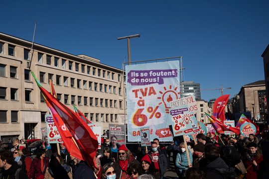 Protestmarsch gegen hohe Energierechnungen in Brüssel