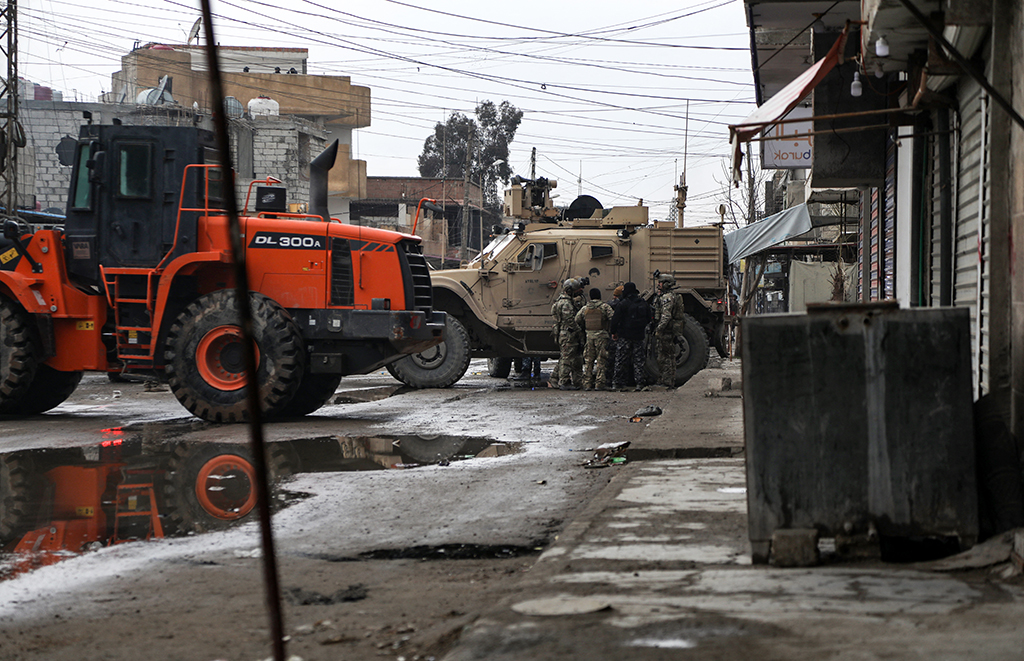 Die Stadt Al-Hassaka nach dem Anschlag am 29. Januar (Bild: AFP)