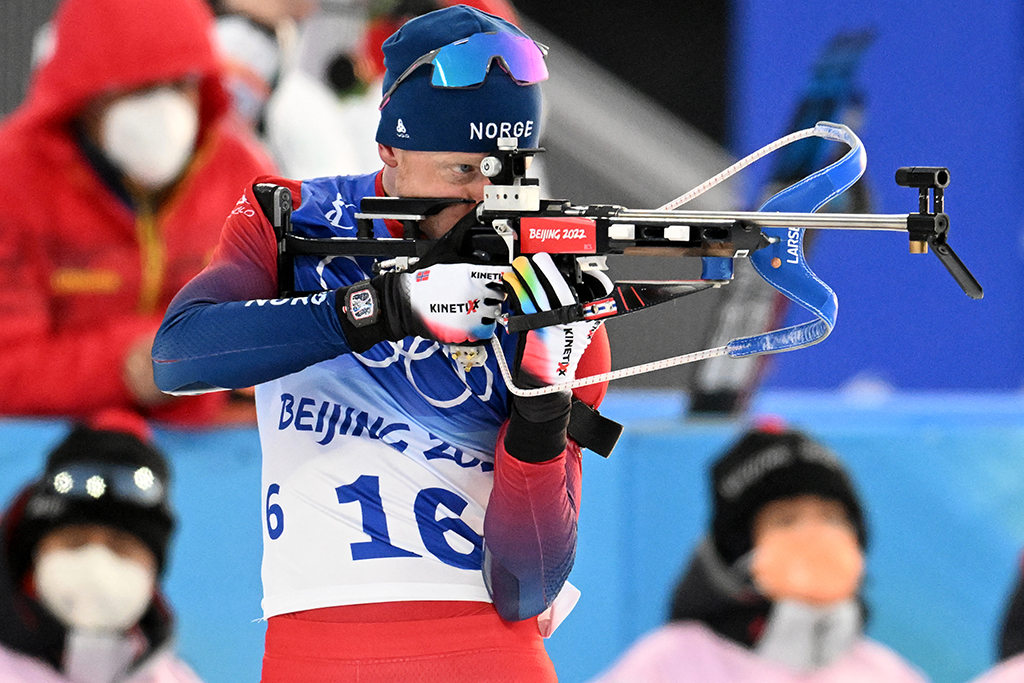 Olympische Winterspiele: Johannes Thingnes Boe während einer Schießprüfung (Bild: AFP)