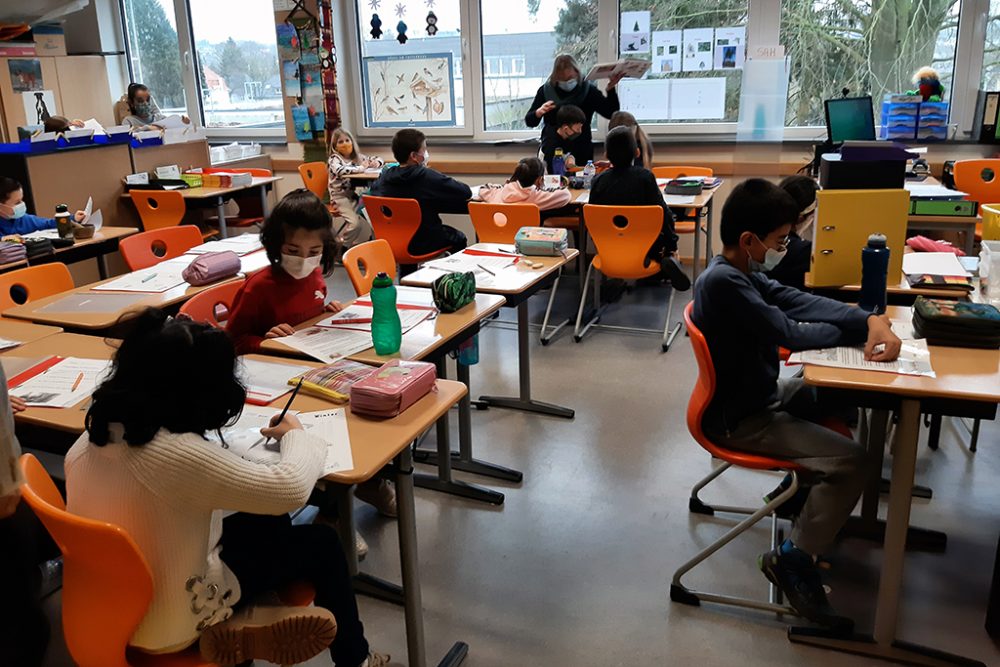 In der Primarschule des Königlichen Athenäums Eupen (Bild: Manuel Zimmermann/BRF)