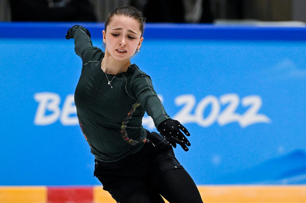 Kamila Walijewa beim Training in Peking (Bild: Laurie Dieffembacq/Belga)