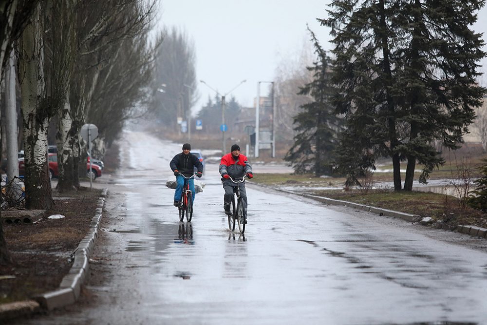 In der Stadt Krasnohoriwka im Osten der Ukraine (Bild: Aleksey Filippov/AFP)