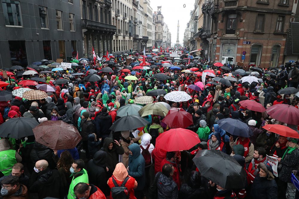 Lehrerprotest in Brüssel (Bild: Nicolas Maeterlinck/Belga)