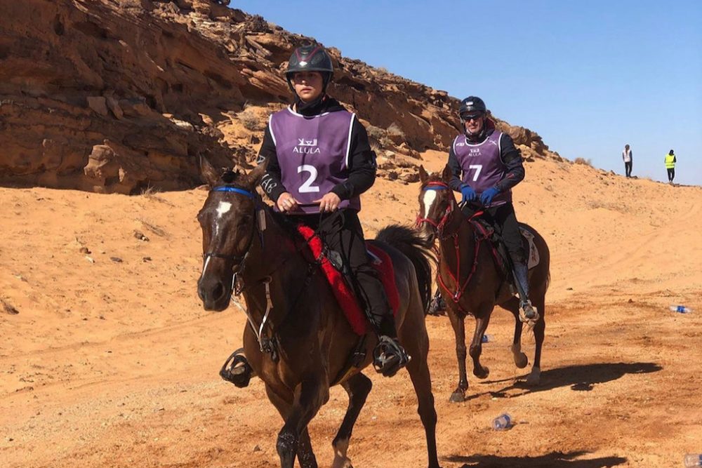 Luisa Lejeune bei einem der härtesten Pferderennen in Saudi-Arabien in den Top 20