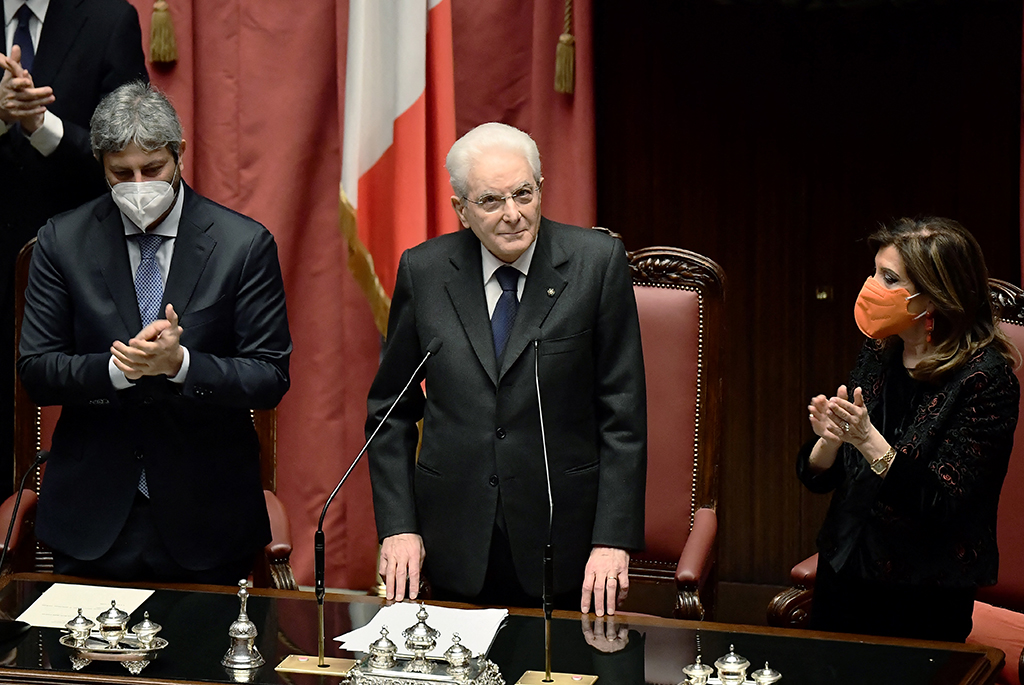 Sergio Mattarella nach der Vereidigung (Bild: Filippo Monteforte/AFP)