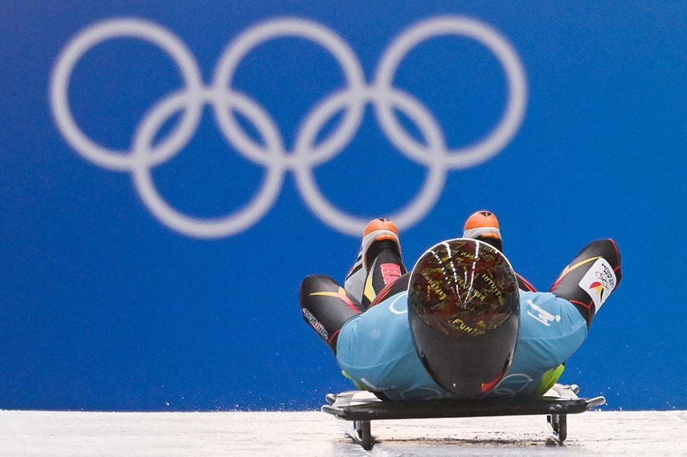 Skeleton Kim Meylemans bei einer Trainingseinheit in China (Bild: Laurie Dieffembacq/Belga)