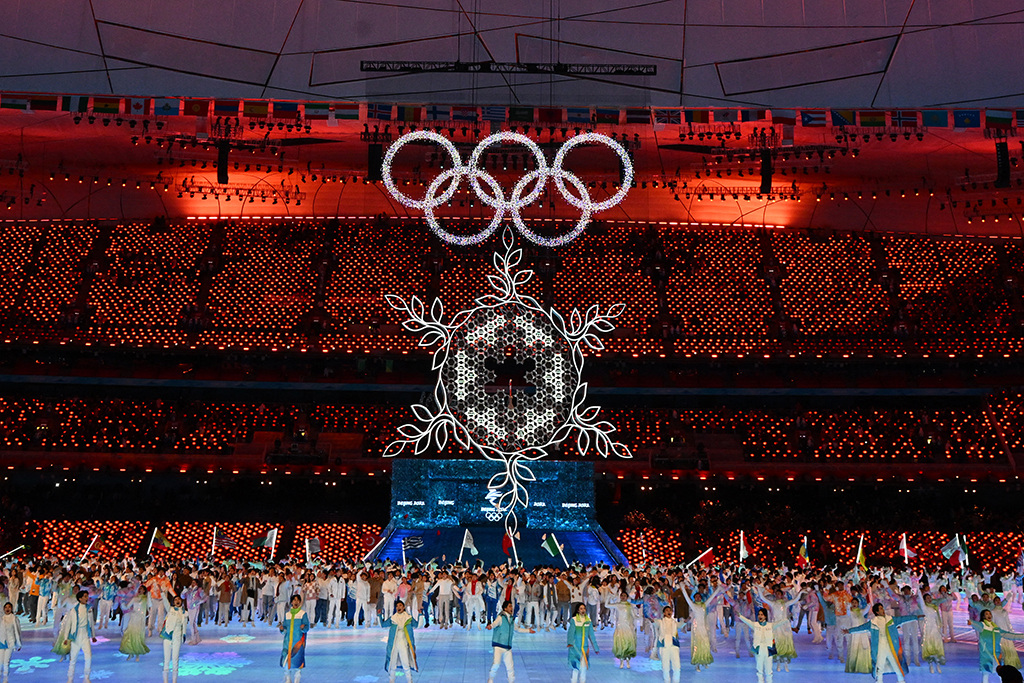 Schlusszeremonie der Olympischen Winterspiele in Peking (Bild: Sebastien Bozon/AFP)