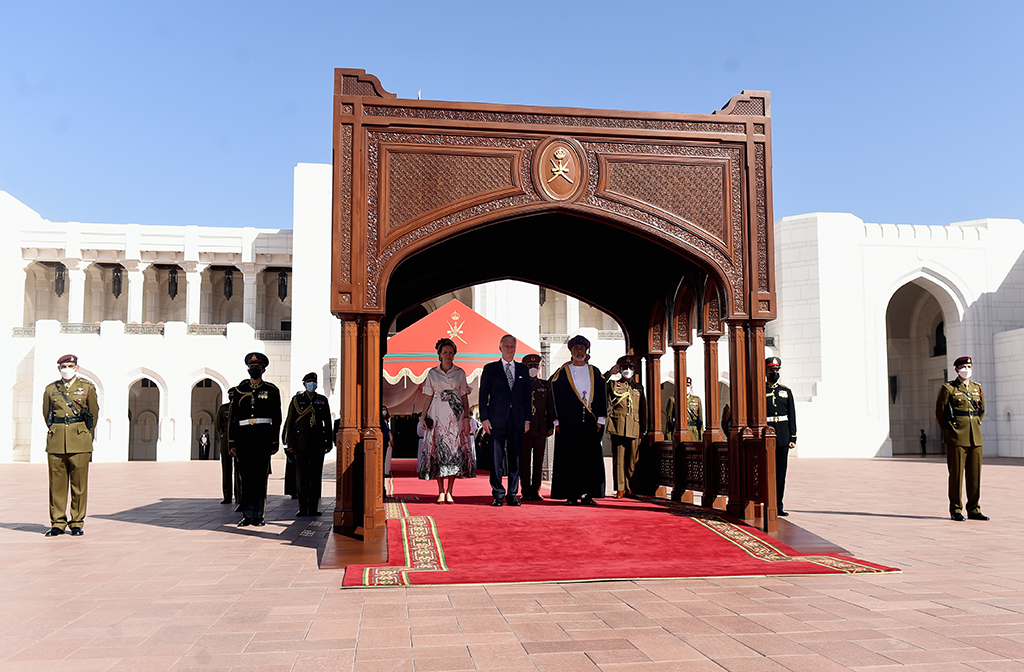 König in Mathilde und König Philippe in Oman (Bild: Didier Lebrun/Belga)