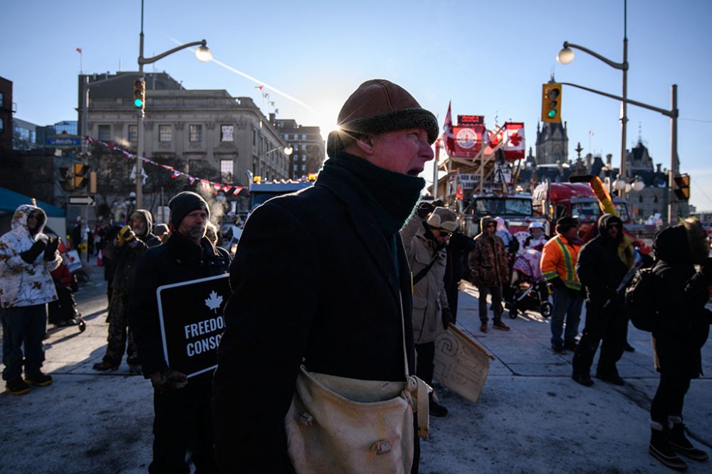 Proteste in Ottawa am Montag (Bild: Ed Jones/AFP)