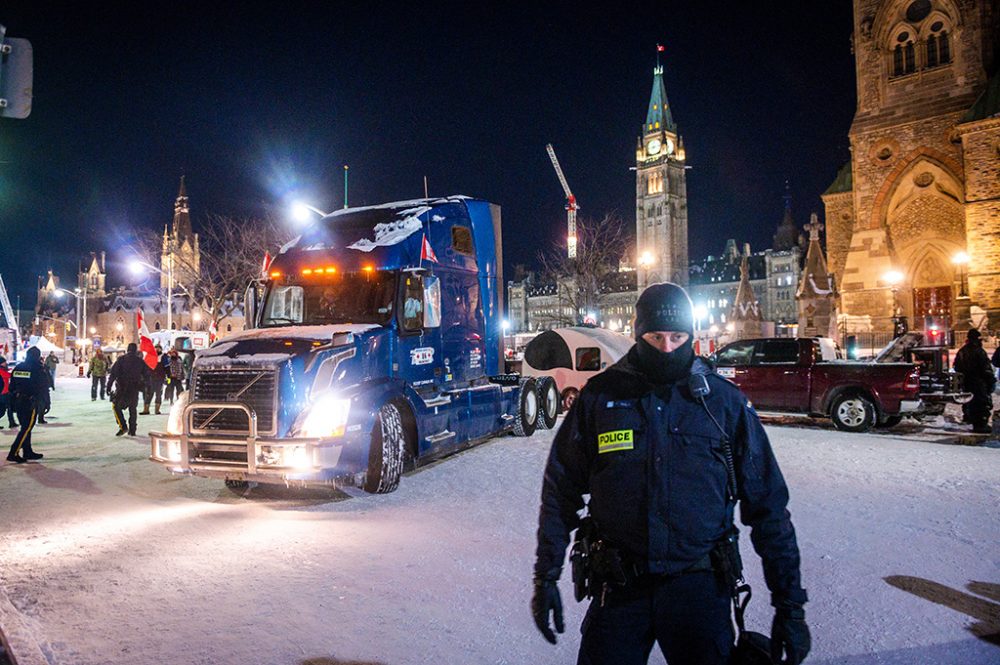 Räumung der Trucker-Proteste in Ottawa (Bild: Andrej Ivanov/AFP)