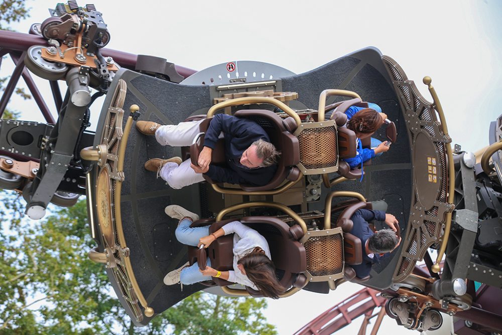 Die Achterbahn "Ride to Happiness" im Plopsaland in Adinkerke, De Panne (Archivbild: Nicolas Maeterlinck/Belga)