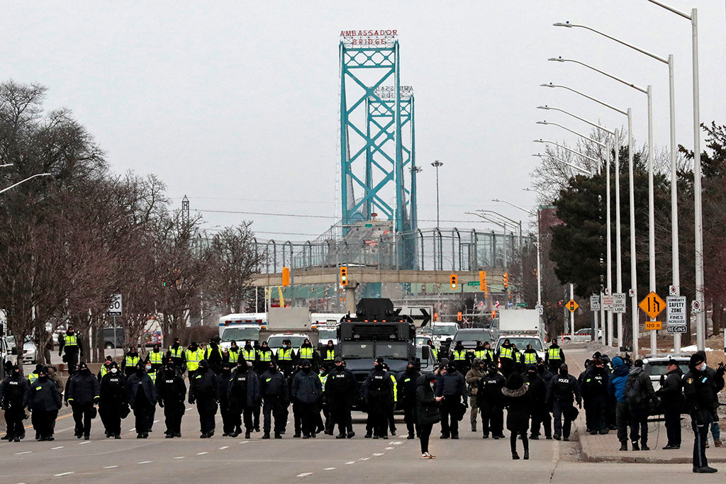 Polizisten in Windsor, Ontario