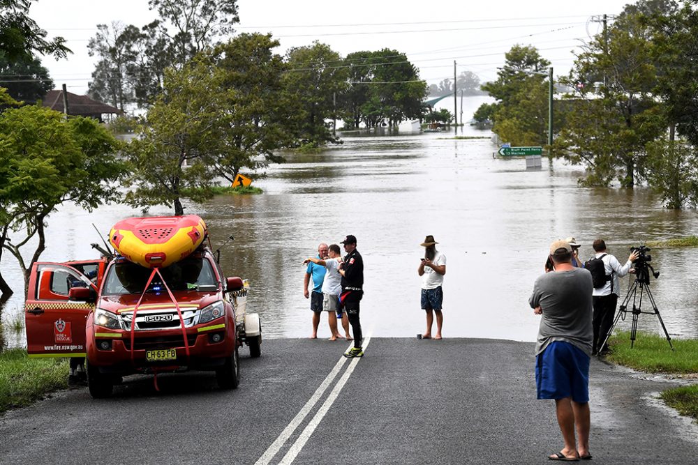 Überschwemmungen in Lawrence, rund 70 Kilometer von der Stadt Lismore entfernt (Bild: Saeed Khan/AFP)