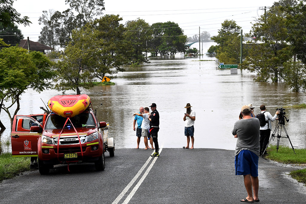 Überschwemmungen in Lawrence, rund 70 Kilometer von der Stadt Lismore entfernt (Bild: Saeed Khan/AFP)