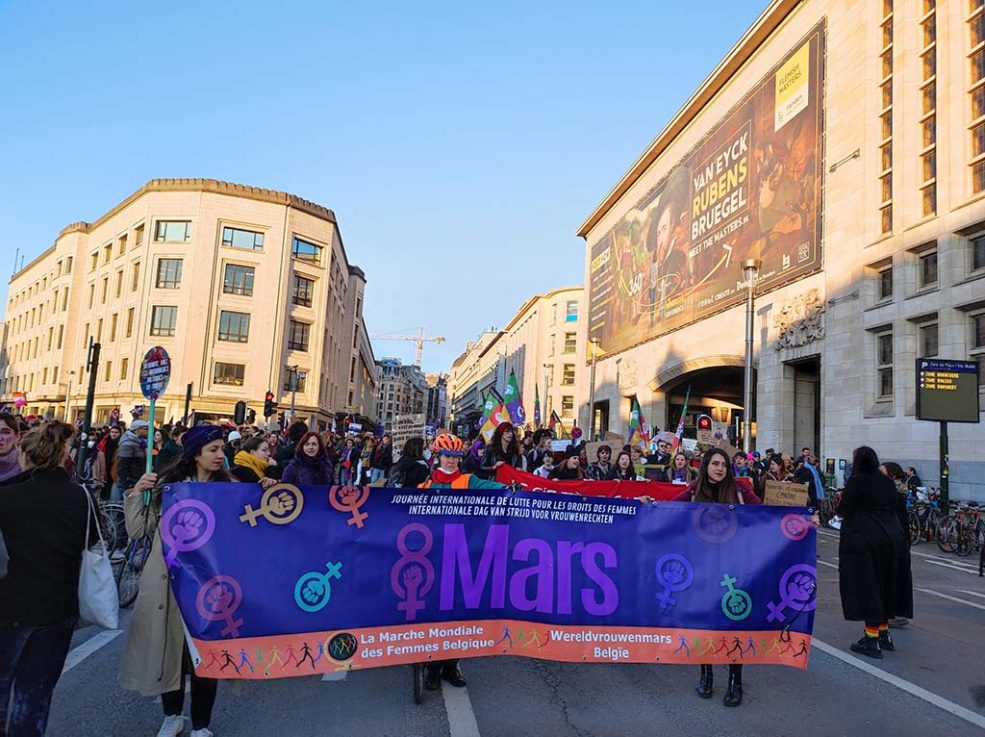 4.800 Teilnehmer bei Brüsseler Demo für Rechte der Frauen (Bild: Angele Olivier/Belga)